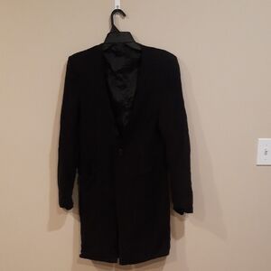 Classic Avant Garde Linen Long Coat. Polyester Lining Throughout.